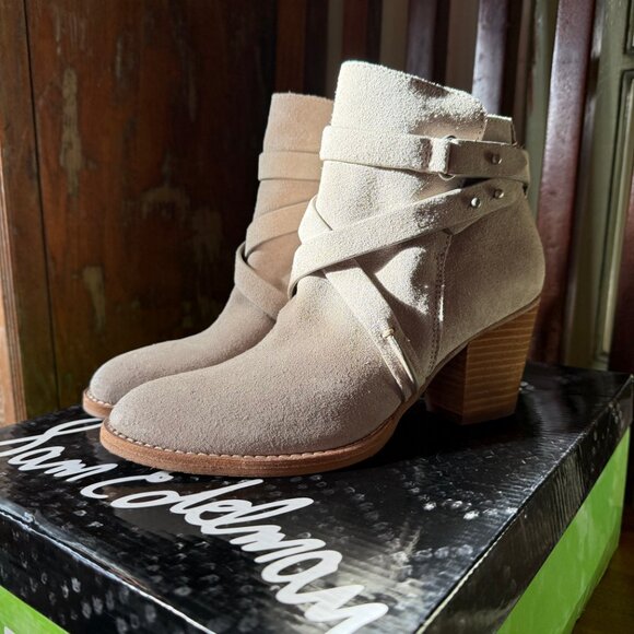 Sam Edelman Merton Suede Ankle Boots in Putty | Size 6.5 | NIB - Picture 2 of 11